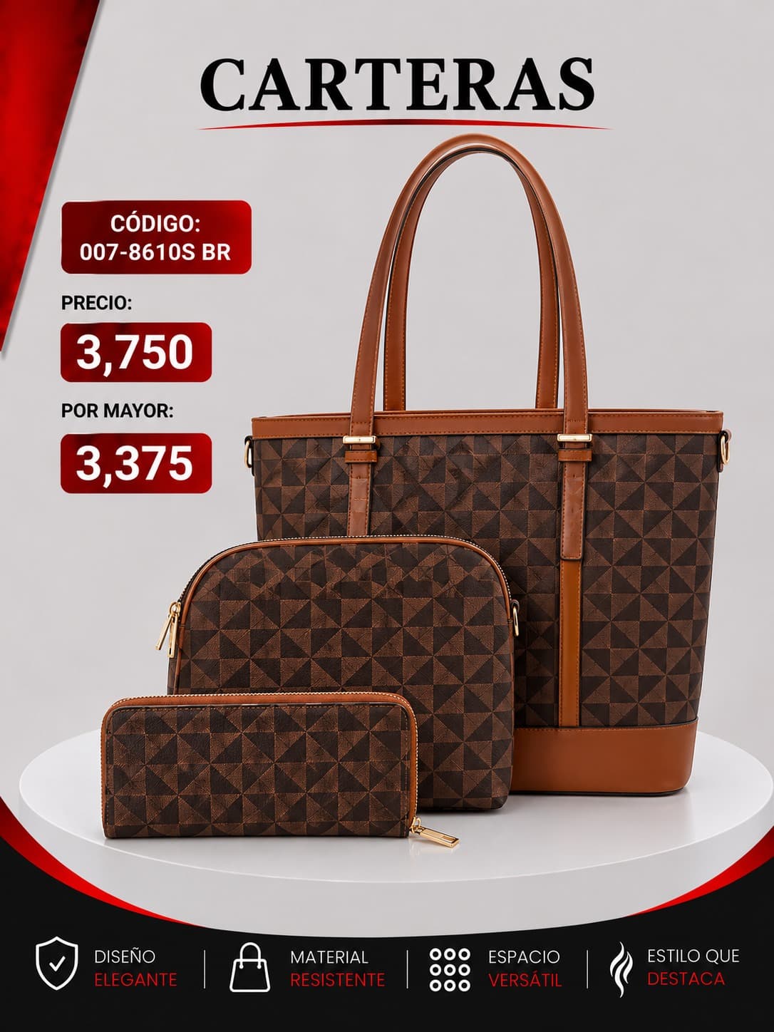 Cartera Marron 007-8610BR