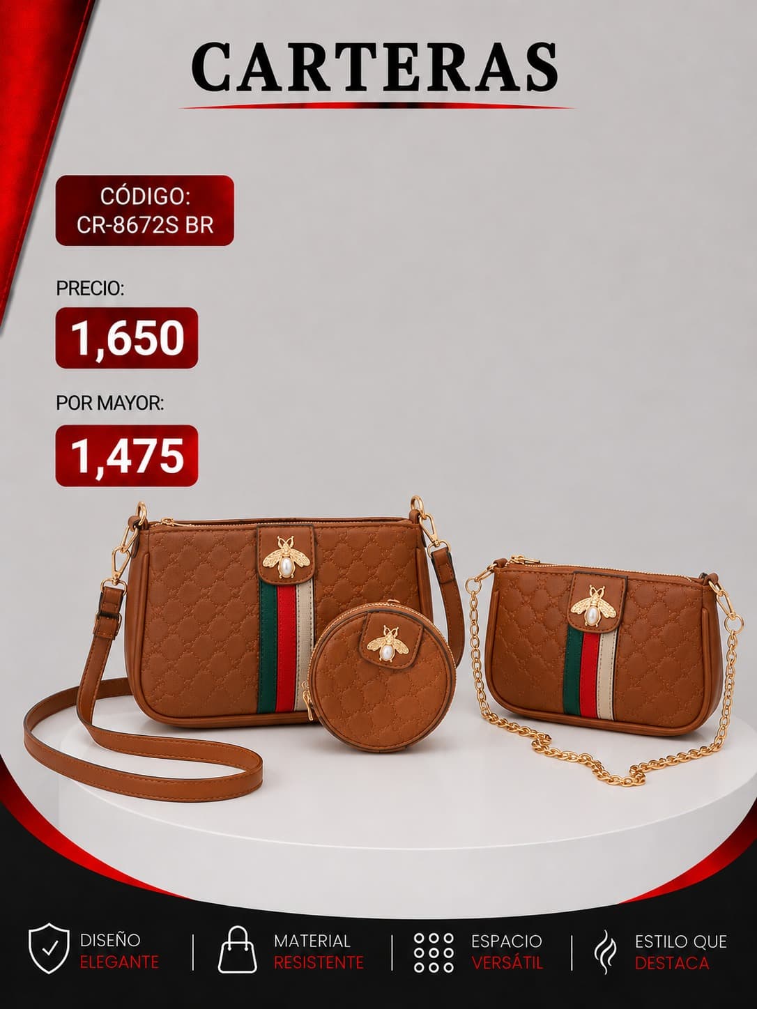 Cartera Marron CR-8672BR