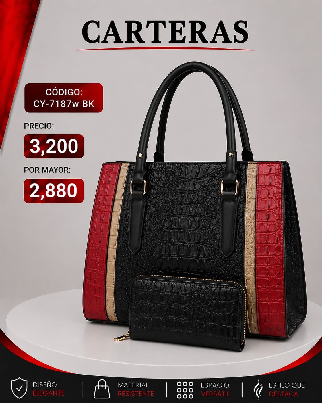 Cartera CY-7187BK