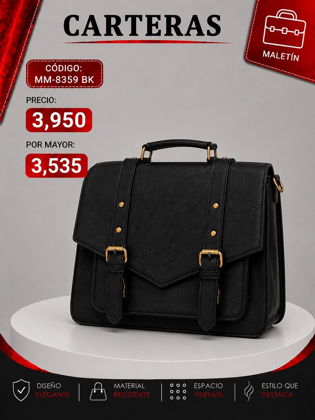 Maletin Negro MM-8359BK