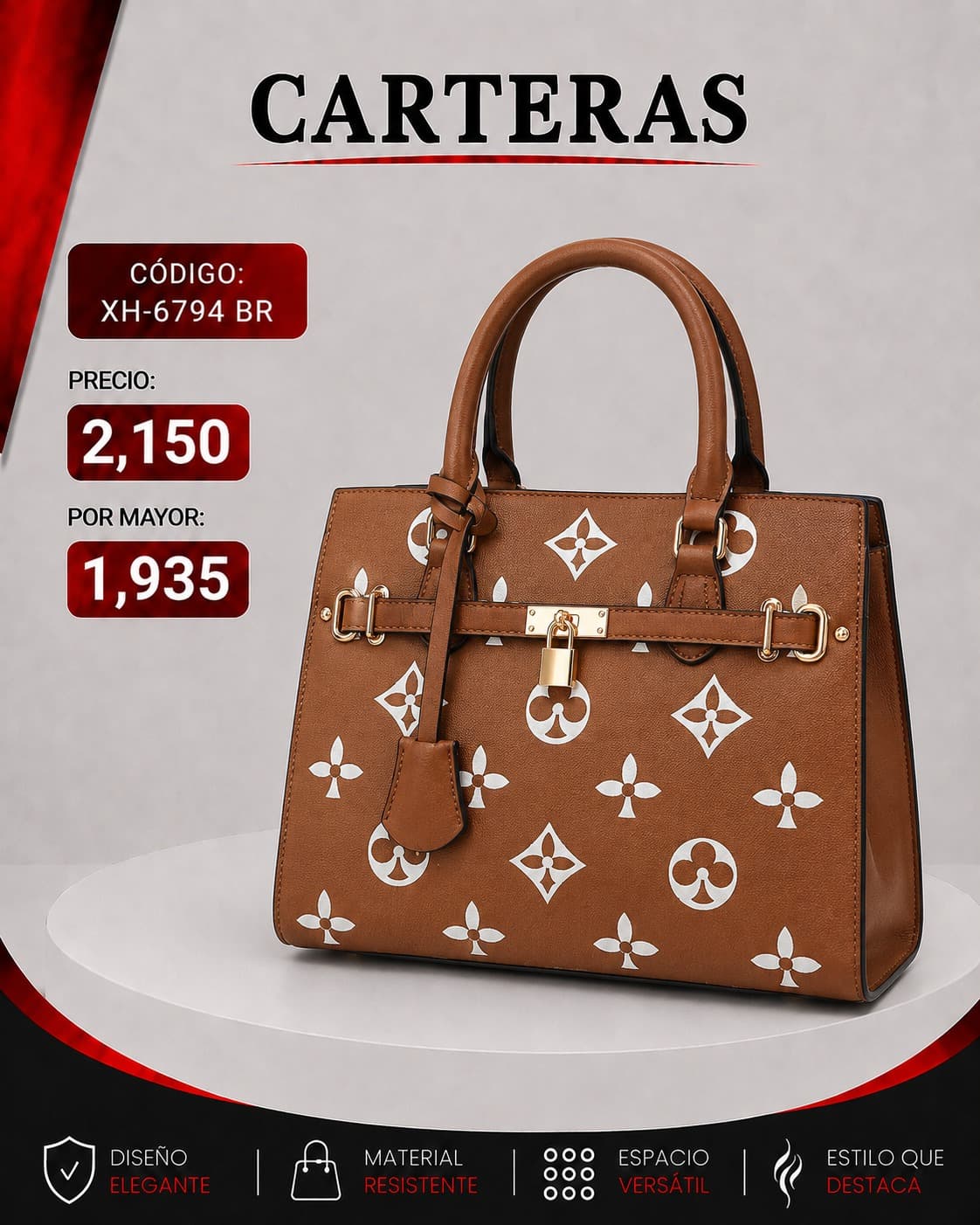 Cartera Marron XH-6794BR