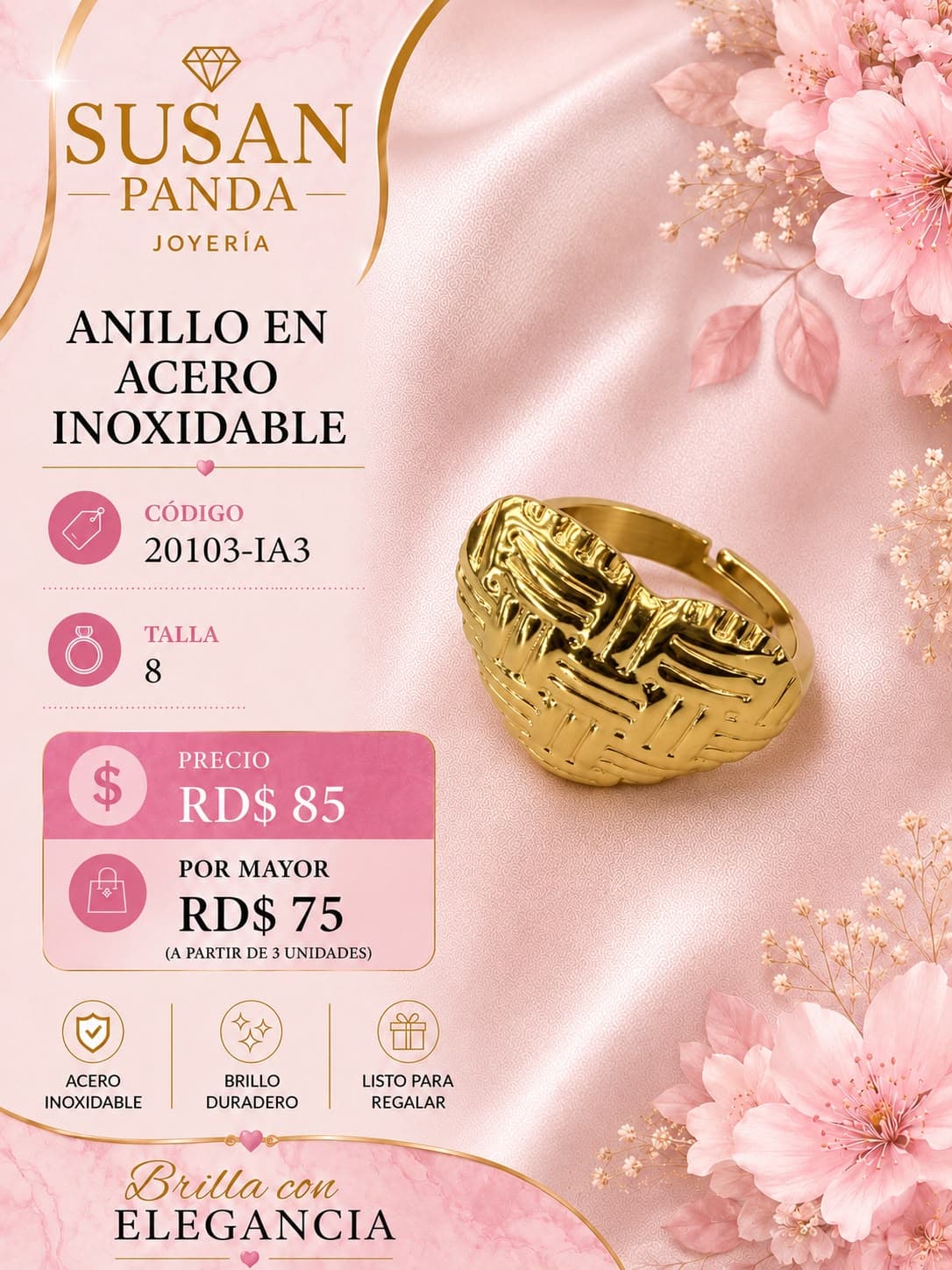 Anillo en Acero Inoxidable