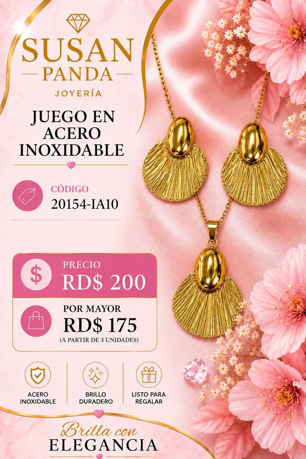 Juego en Acero para Mujer