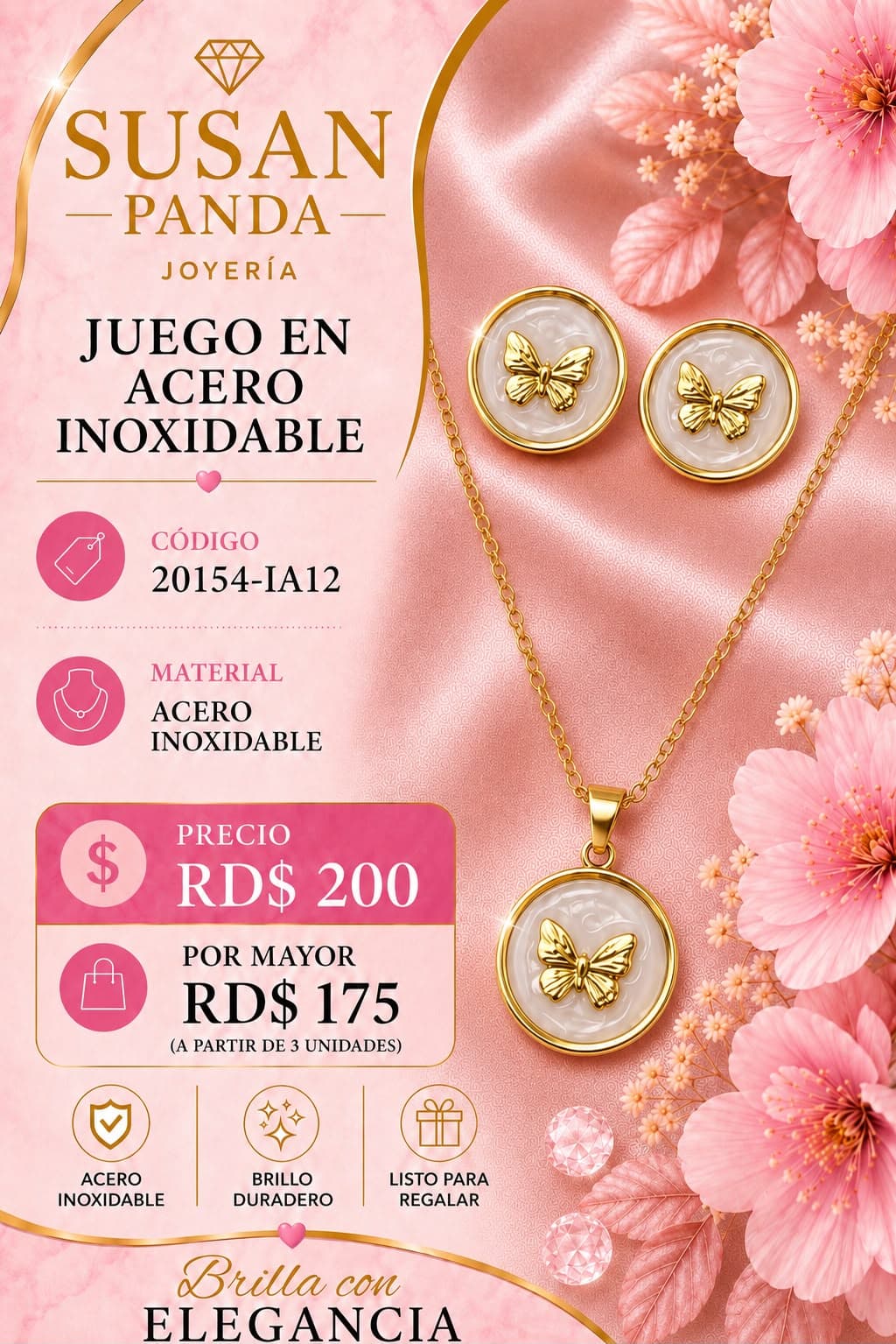 Juego en Acero para Mujer