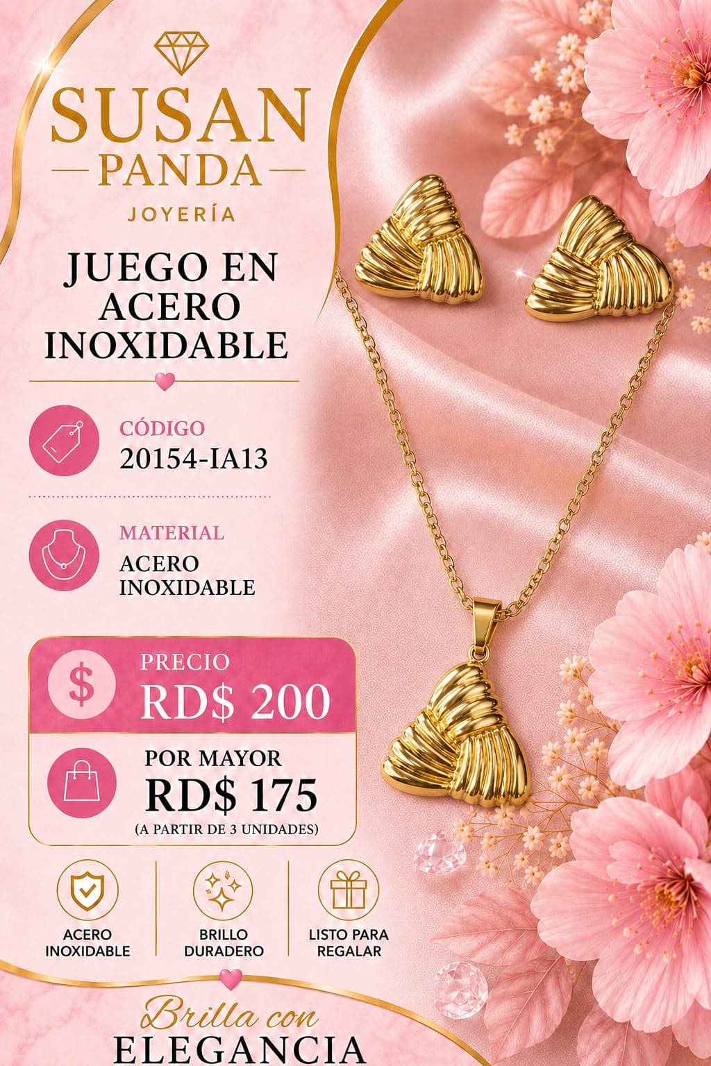 Juego en Acero para Mujer