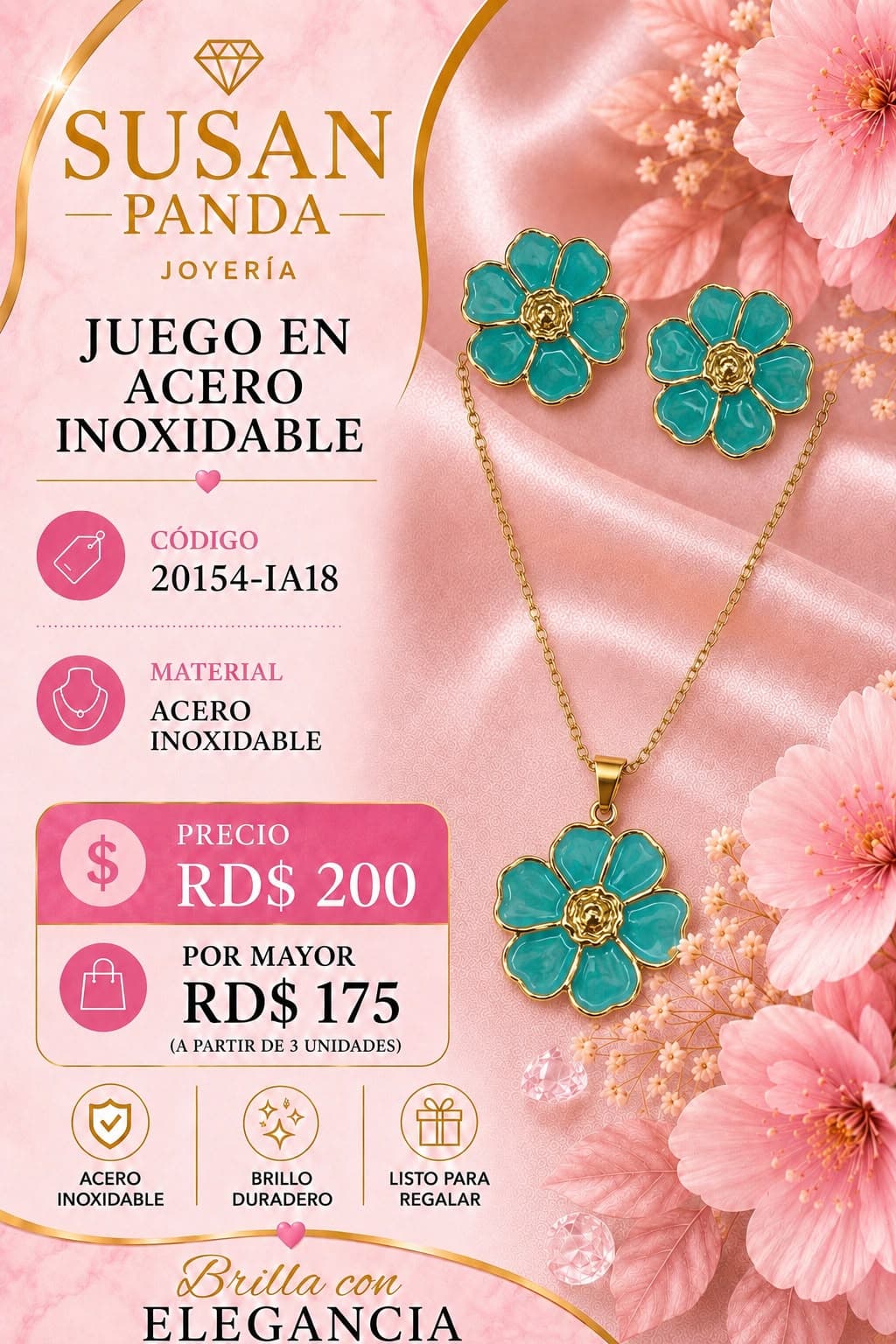 Juego en Acero para Mujer