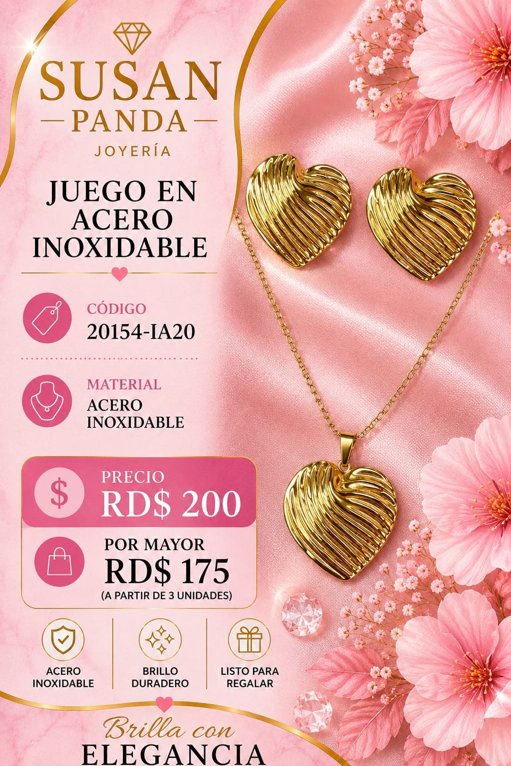 Juego en Acero para Mujer
