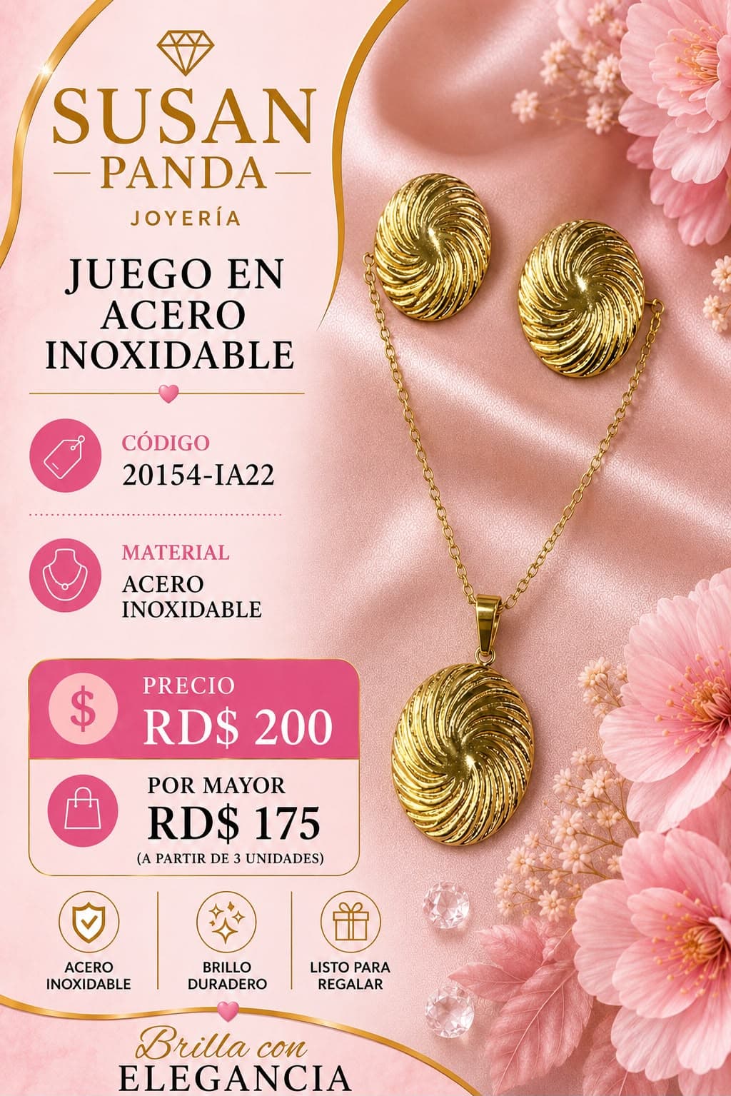 Juego en Acero para Mujer