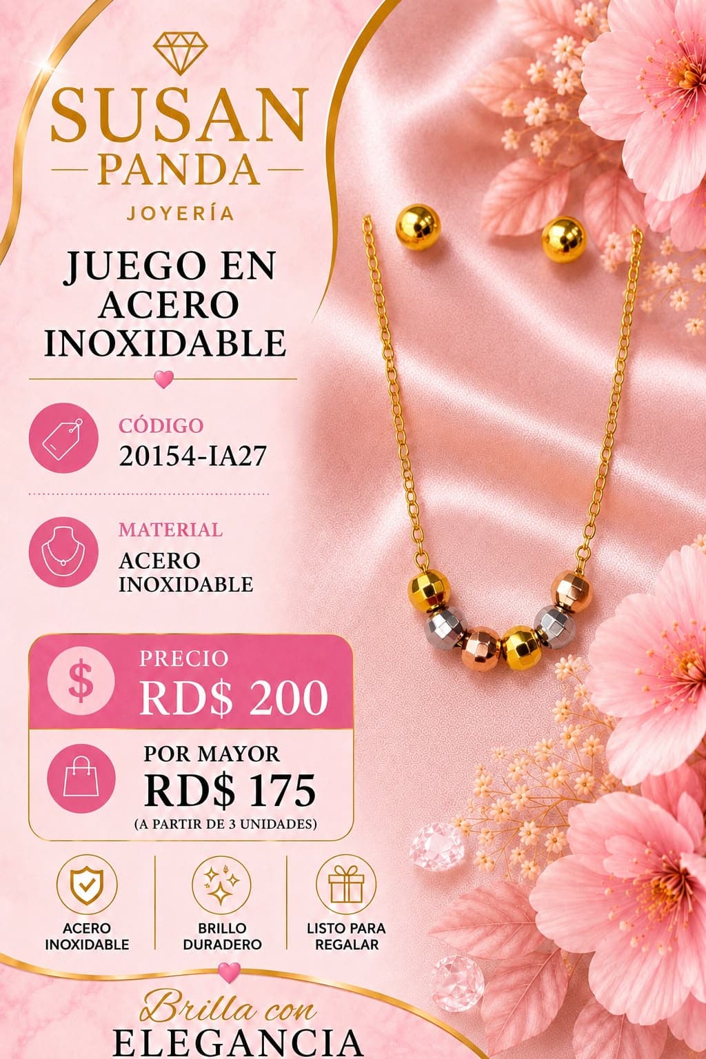 Juego en Acero para Mujer