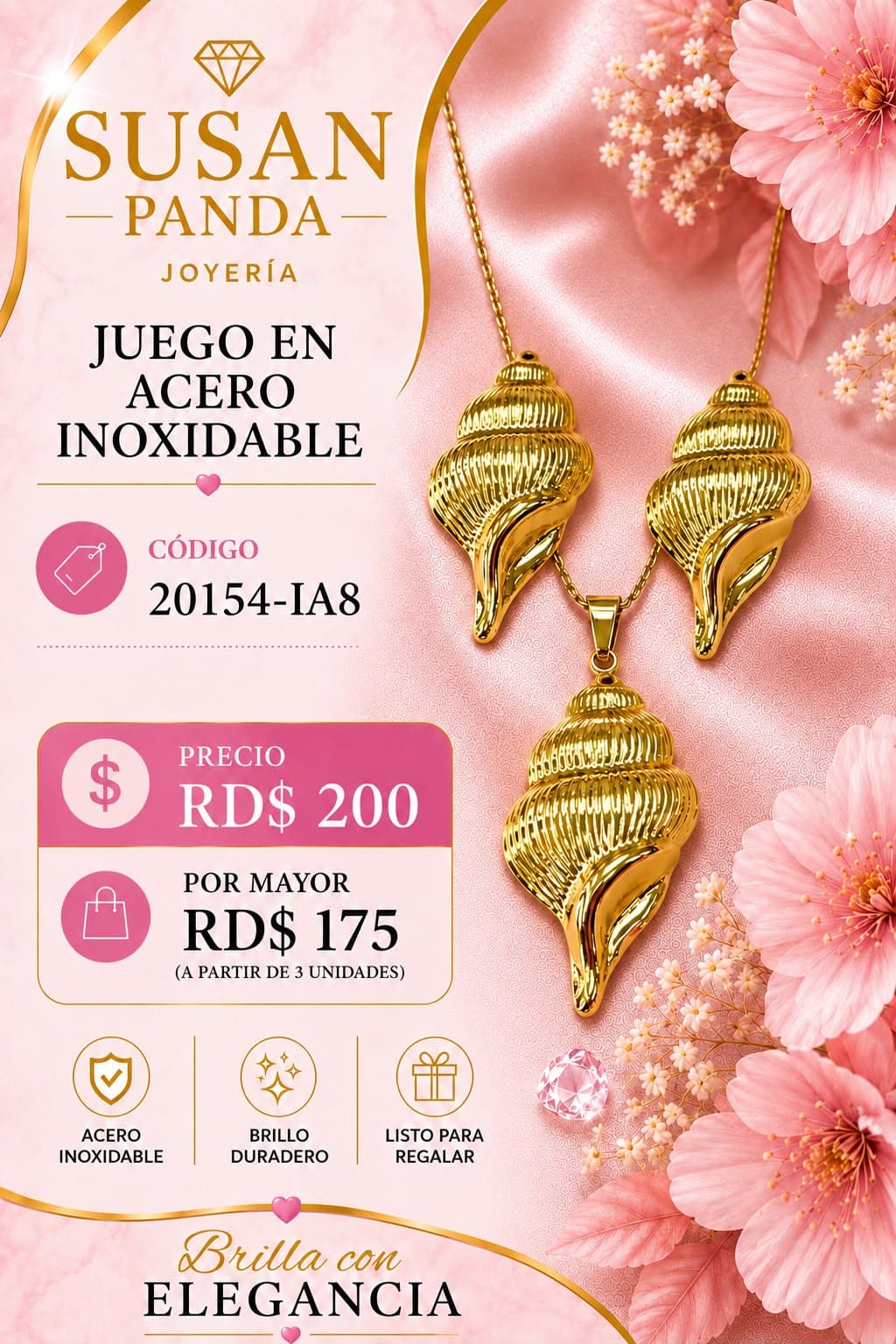 Juego en Acero de Mujer