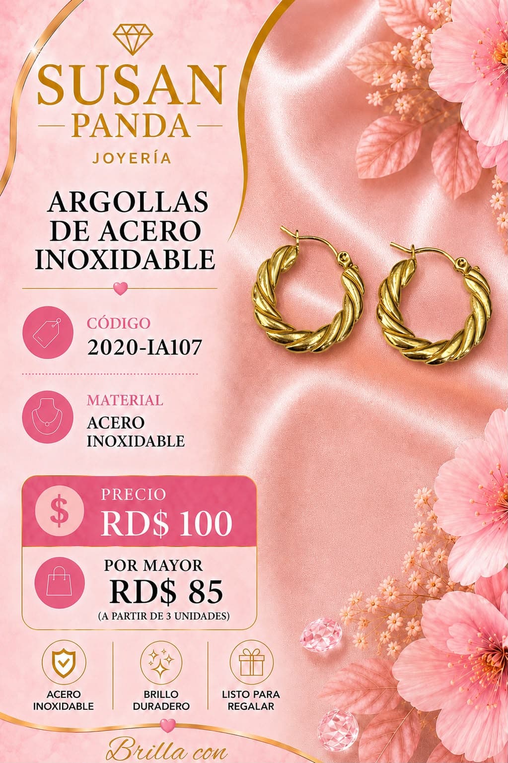 Argollas de Acero Inoxidable