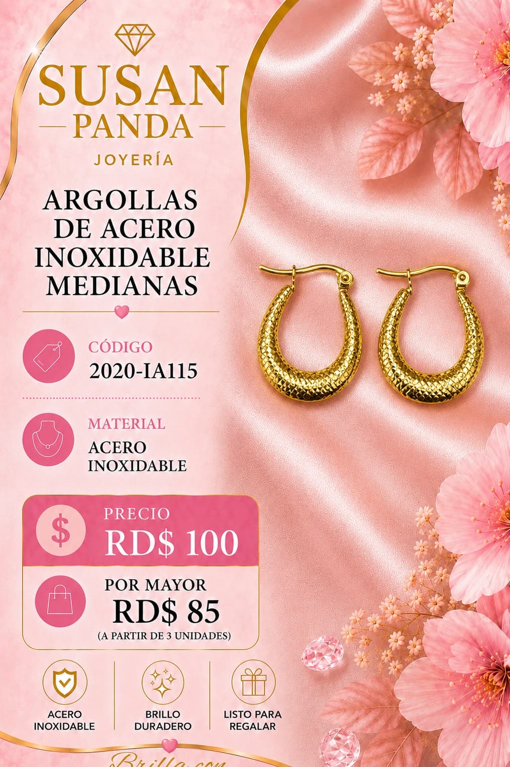 Argolla de Acero Inoxidable