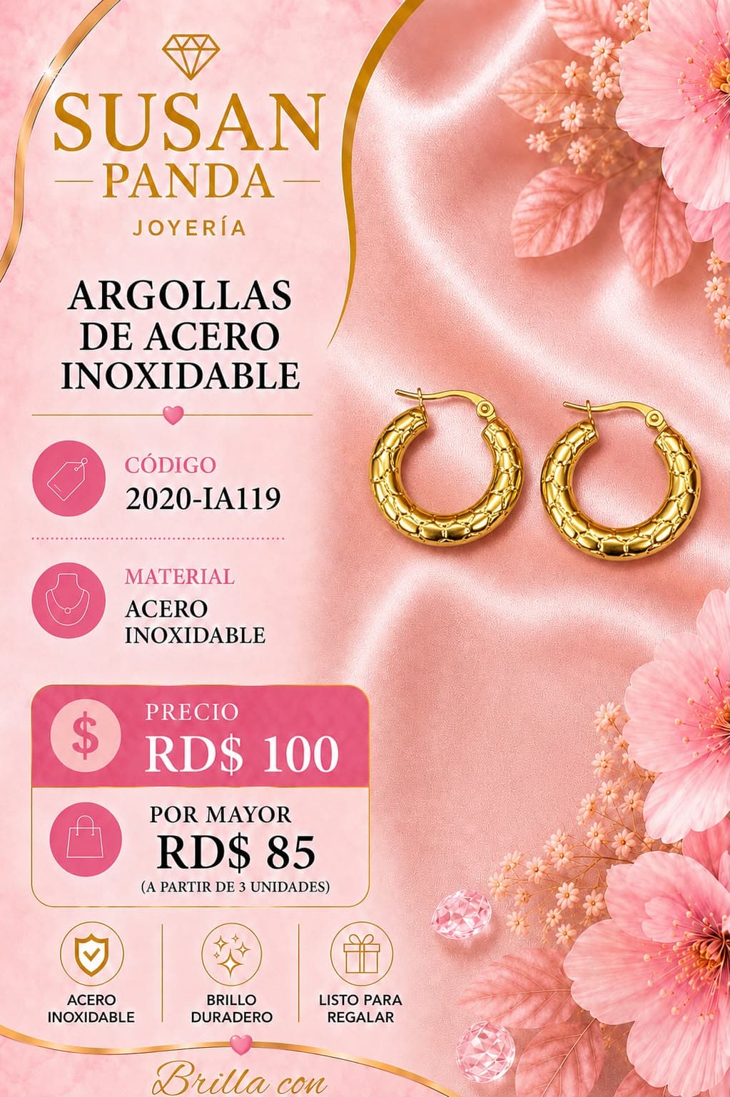 Argollas de Acero Inoxidable