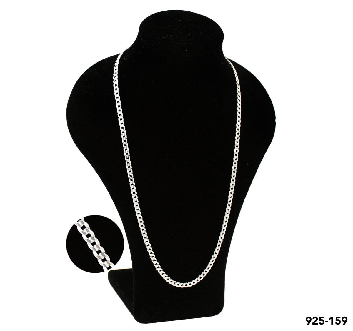 Cadena Tejido Cubano 20" Plata 925 98.4