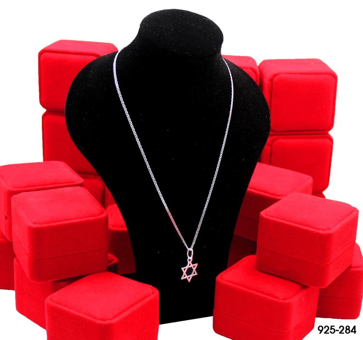 Cadena con Medalla Estrella de David Plata 925 92.9