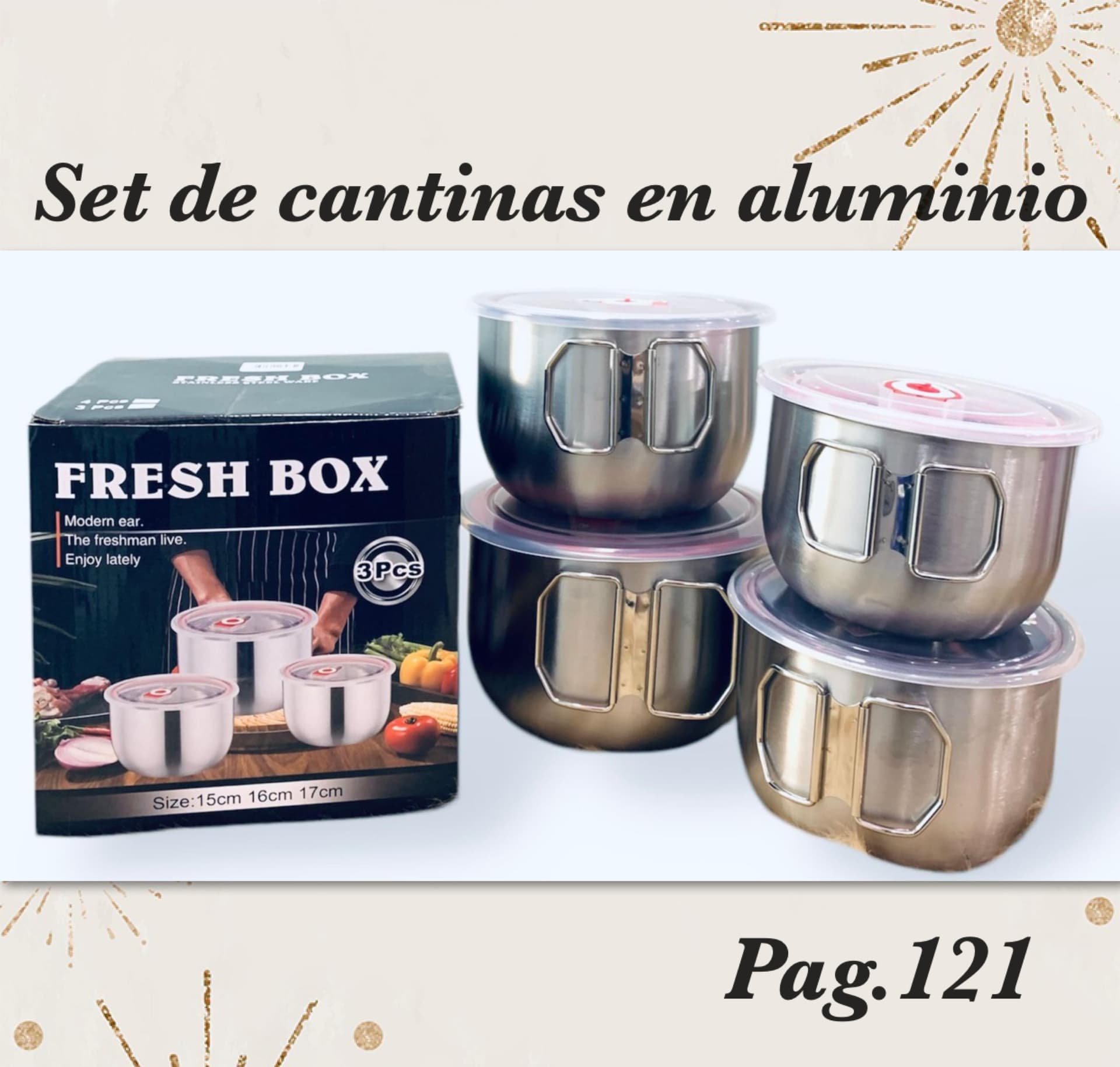 PAG.121 Set de Cantinas en Aluminio