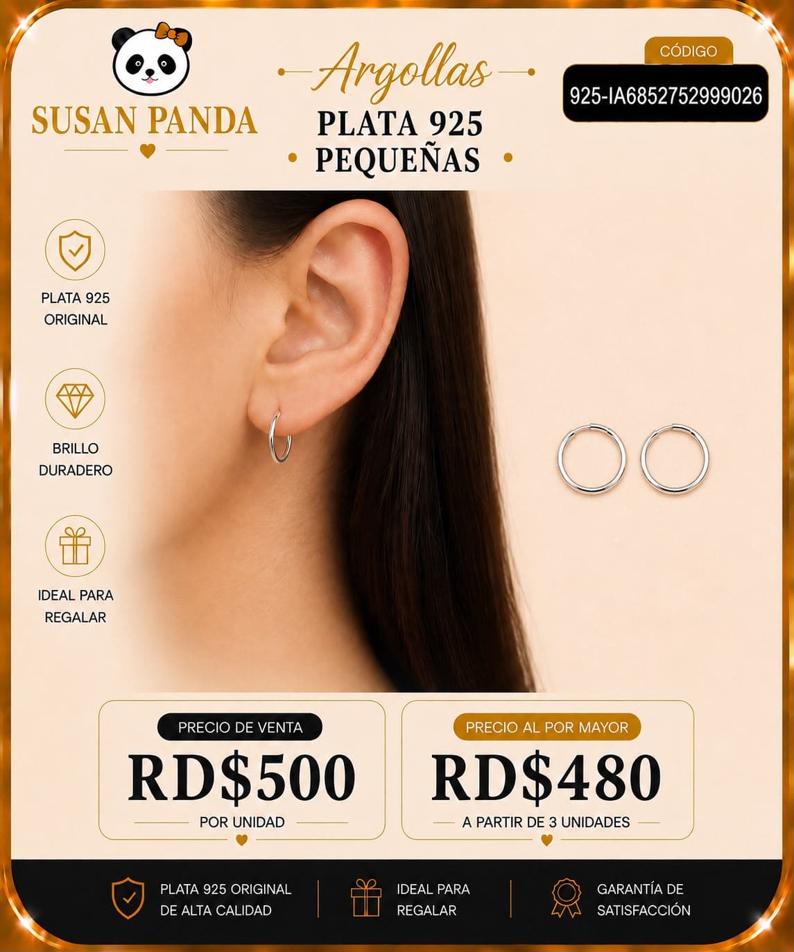 Argolla Lisa Plata 925 0.4