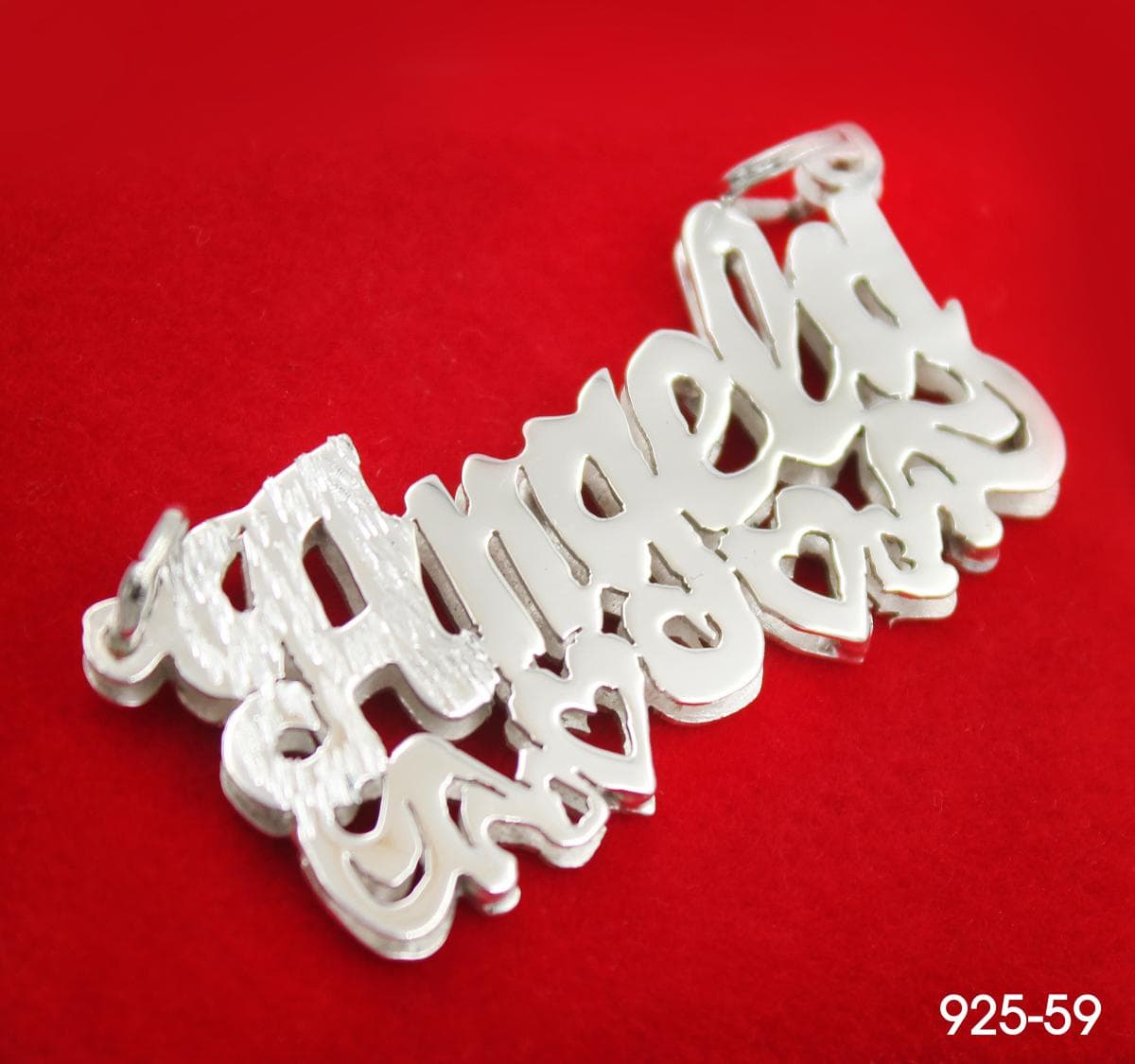 Medalla en Plata con Nombre Personalizado Doble Chapa