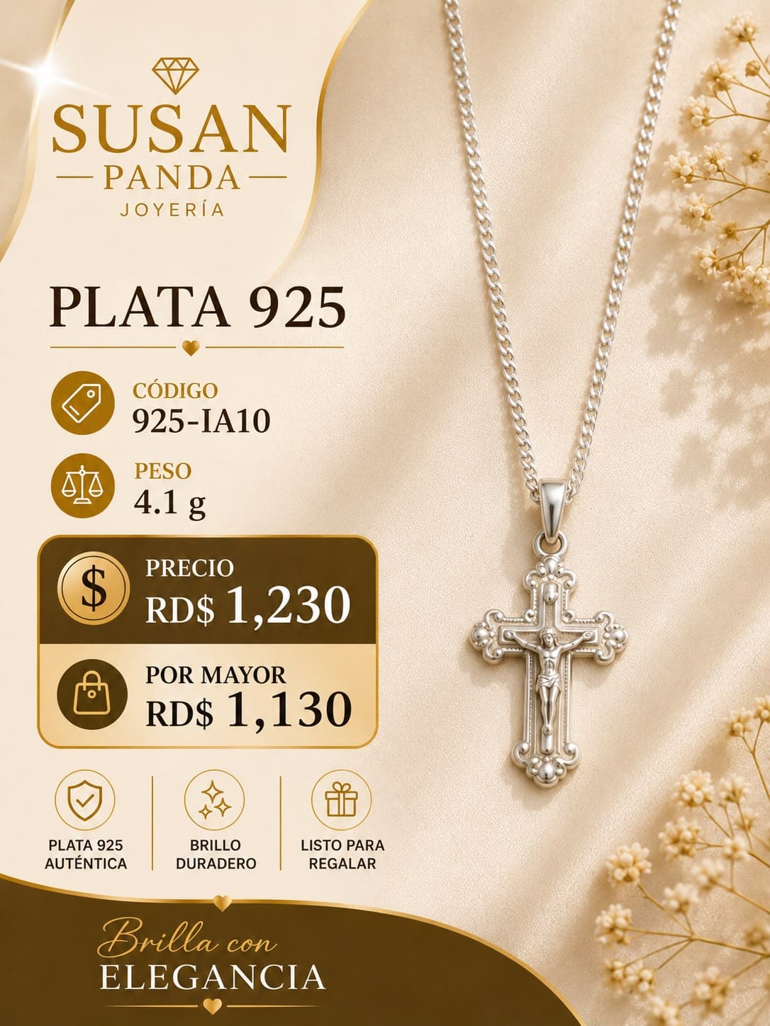 Cadena con Dige de Cruz