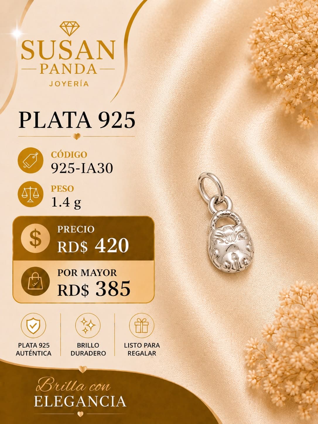 Medalla de Cartera en Plata