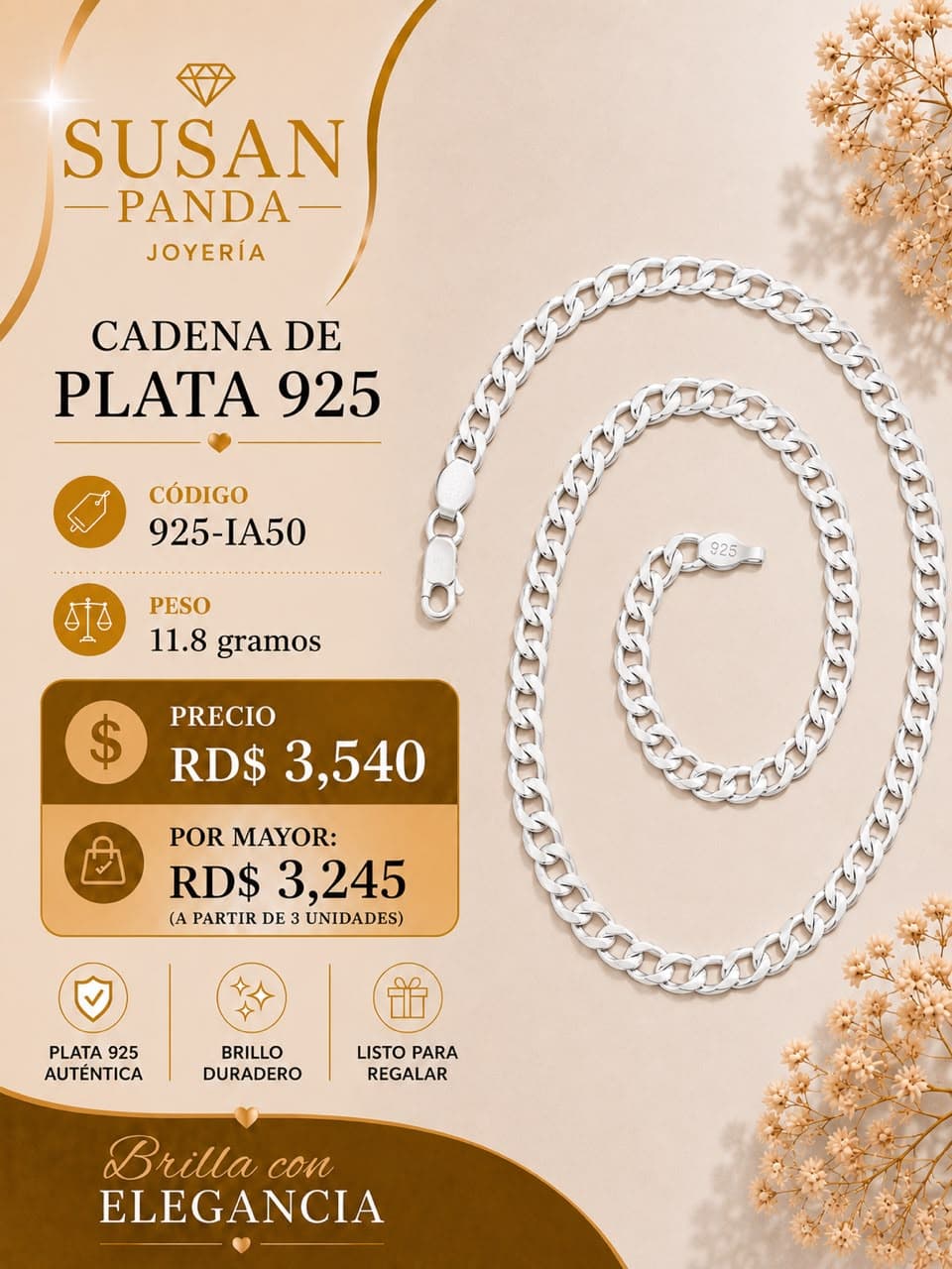 Cadena de Plata 925