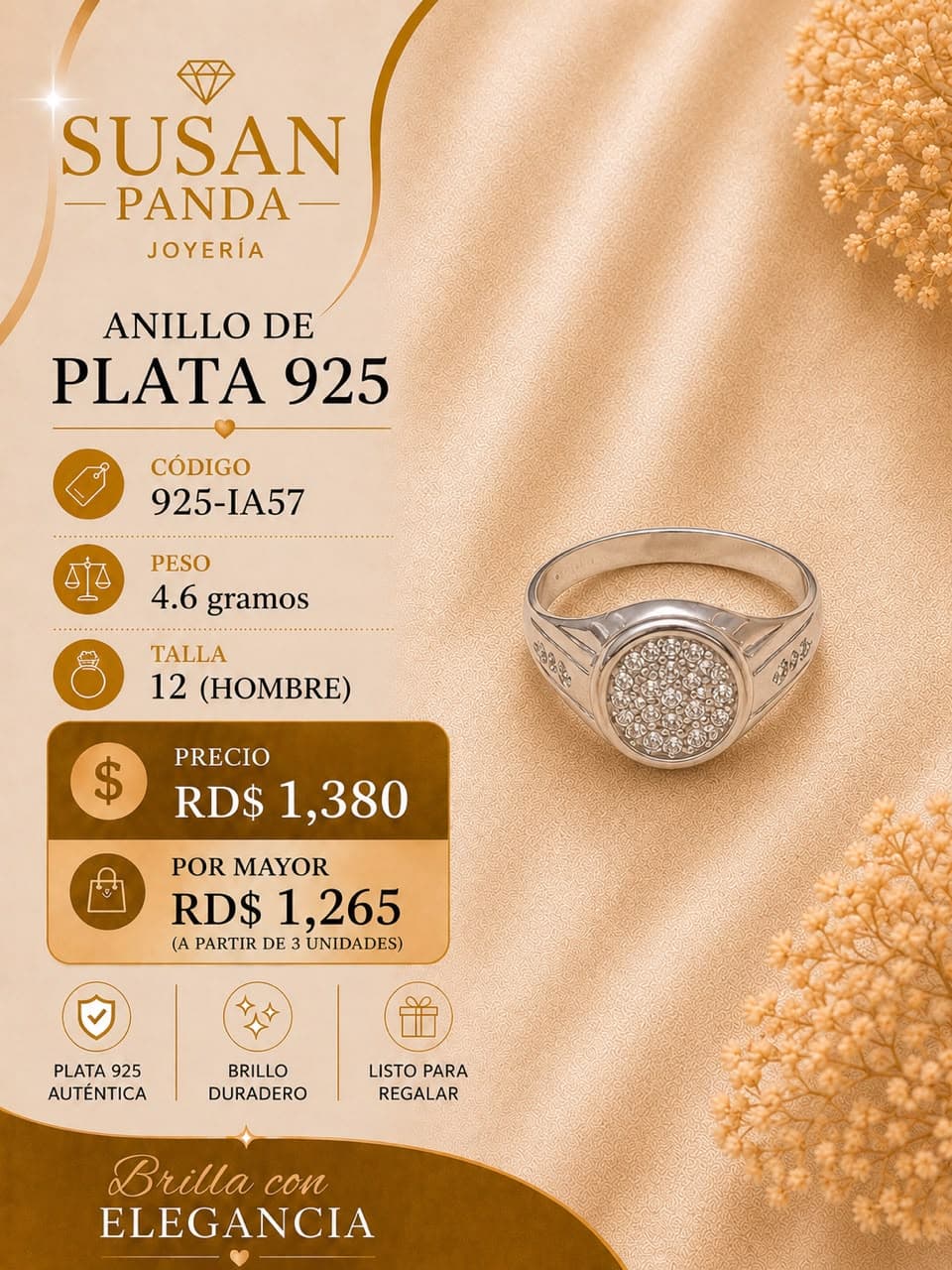 Anillo de Hombre Talla 12