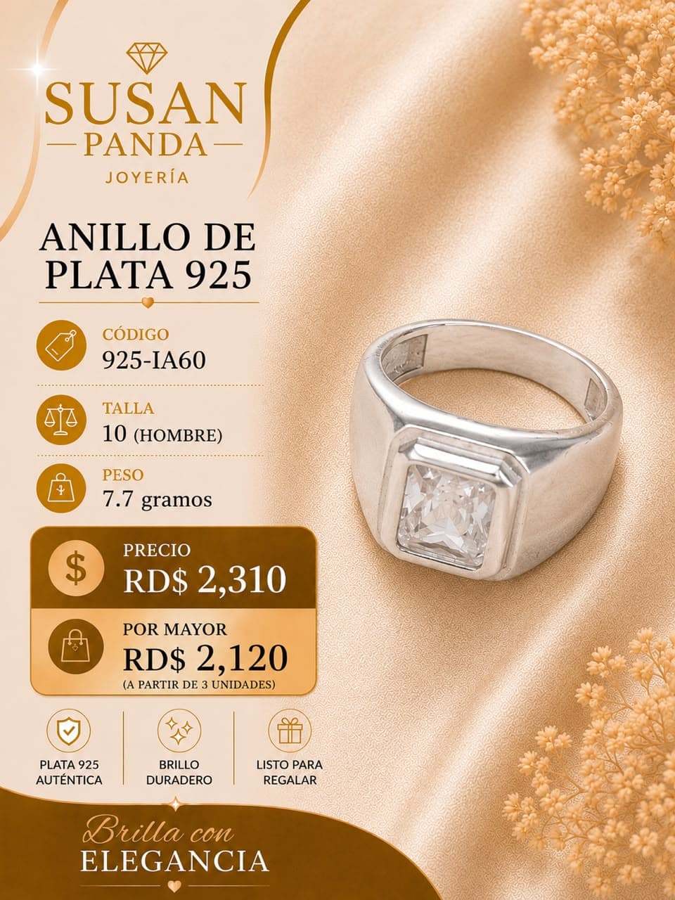 Anillo de Plata 7.7
