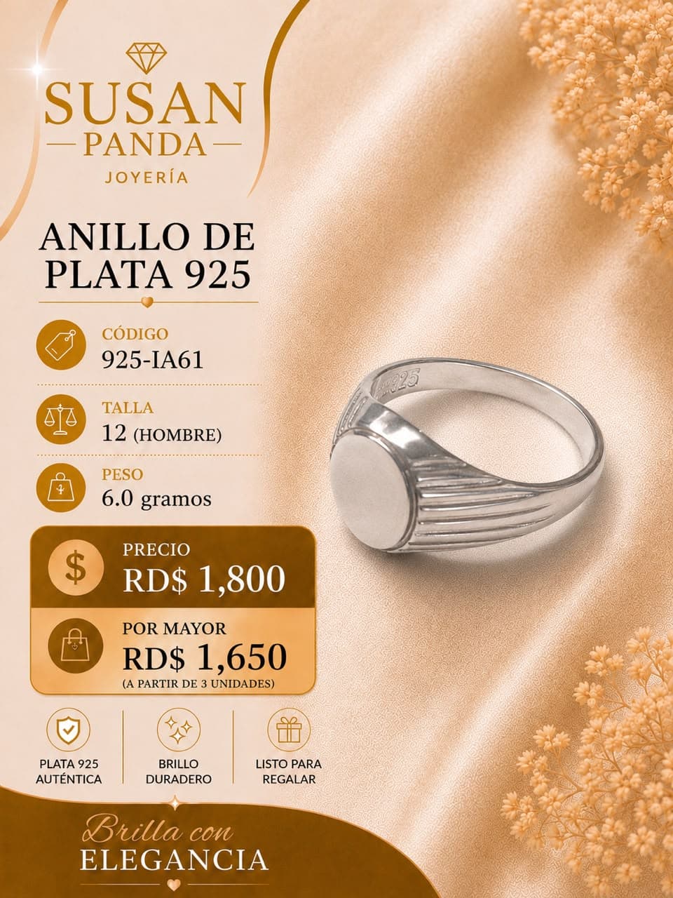 Anillo de Plata Circulo Liso 6.0