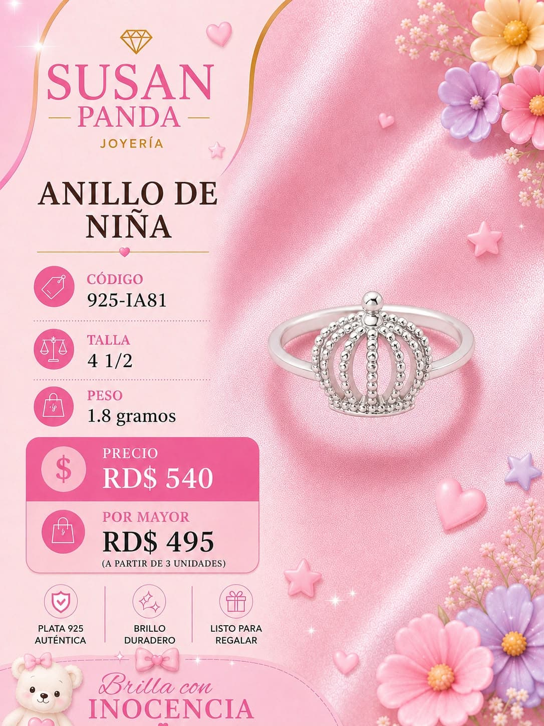 Anillo de Niña