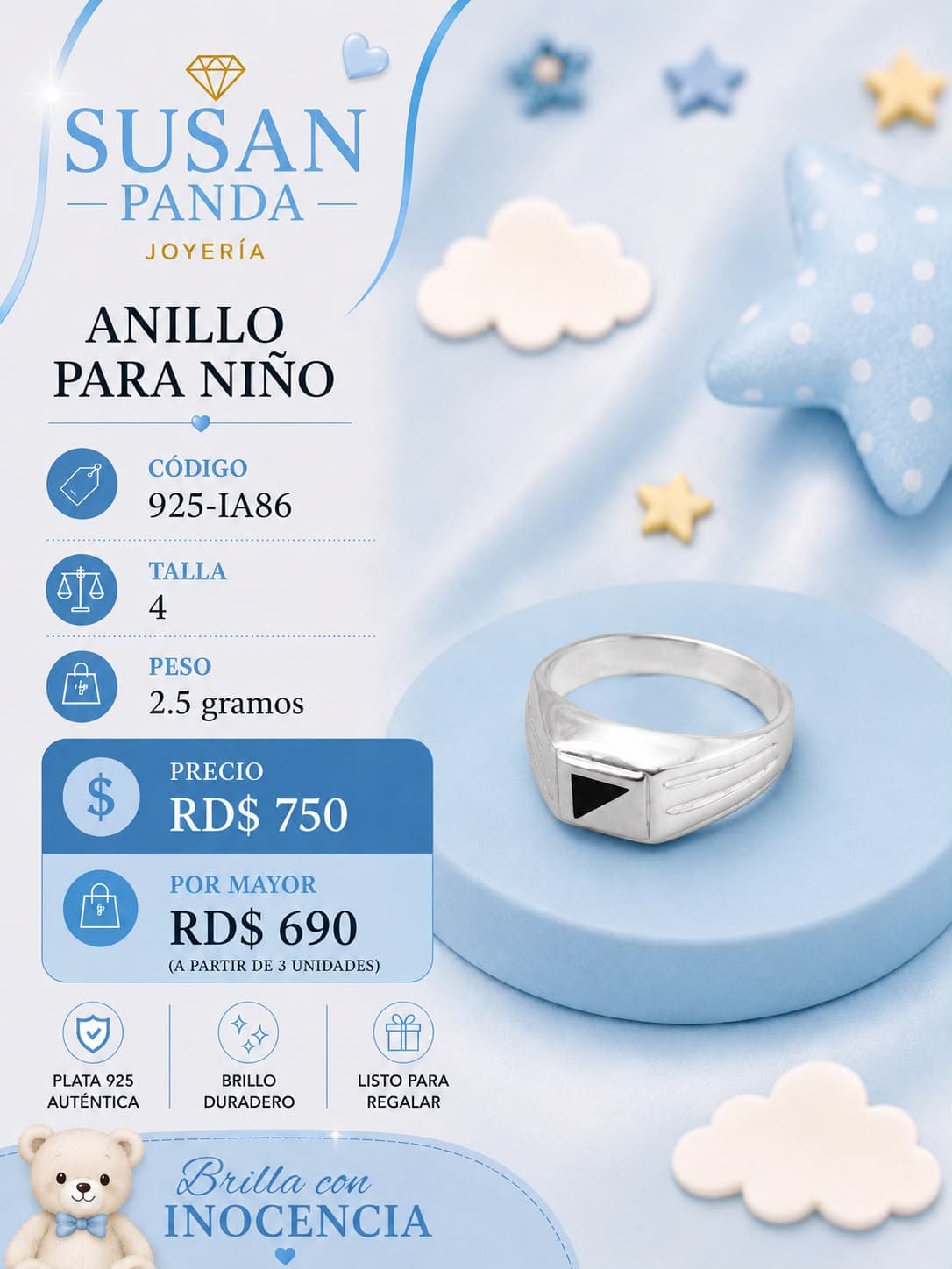 Anillos para Niño Talla 4