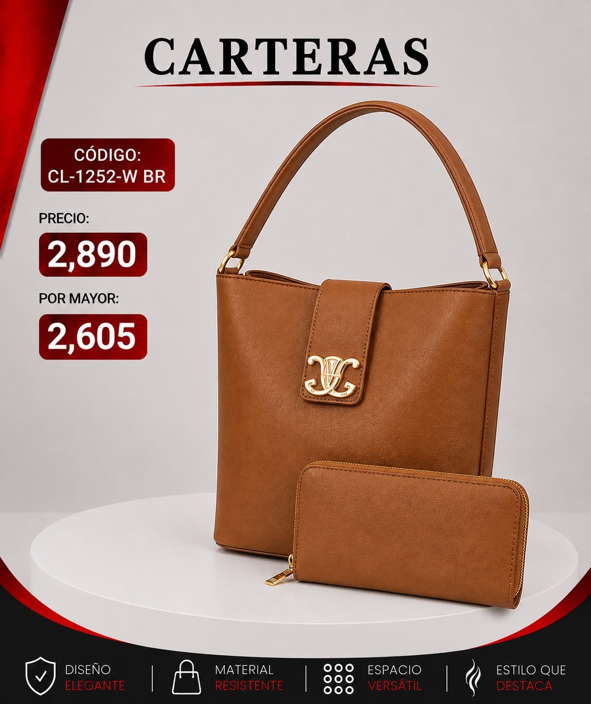 Cartera Marron CL-1252-BR