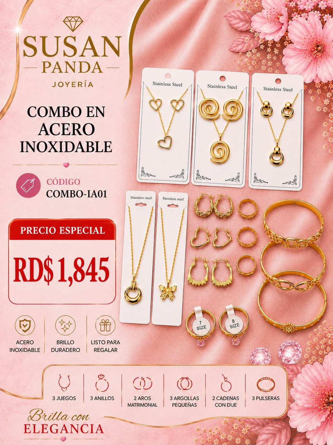 Oferta Combo 1845 Acero Inoxidable 16 Pcs