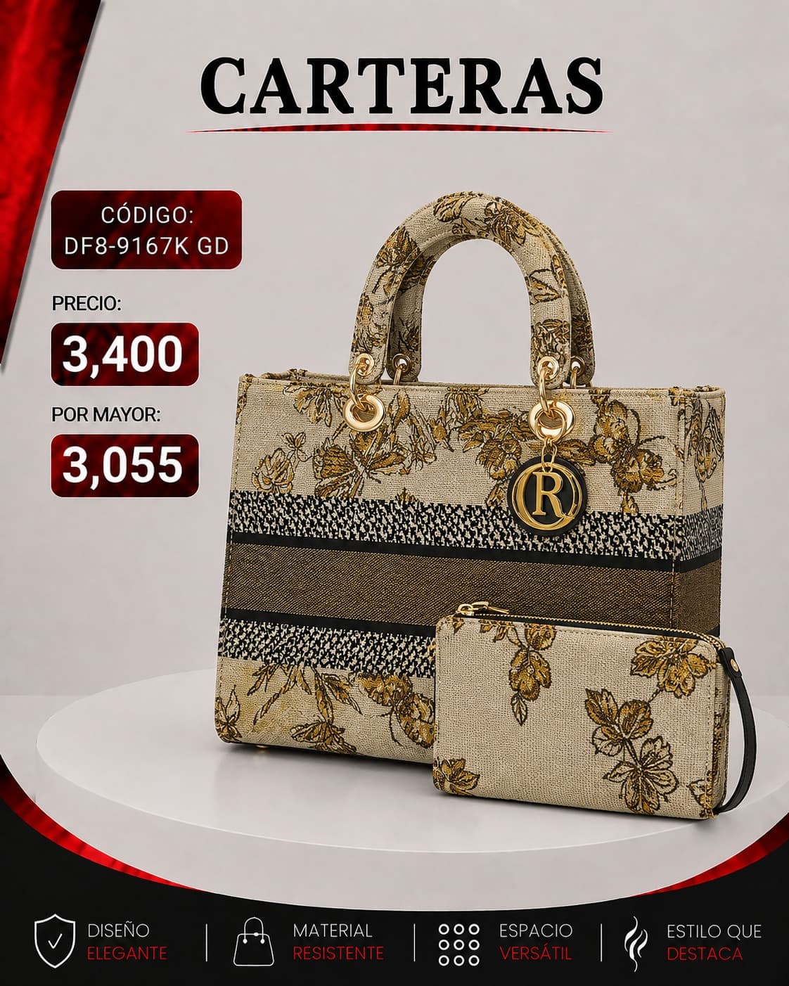 Cartera Verde DF8-9167GD