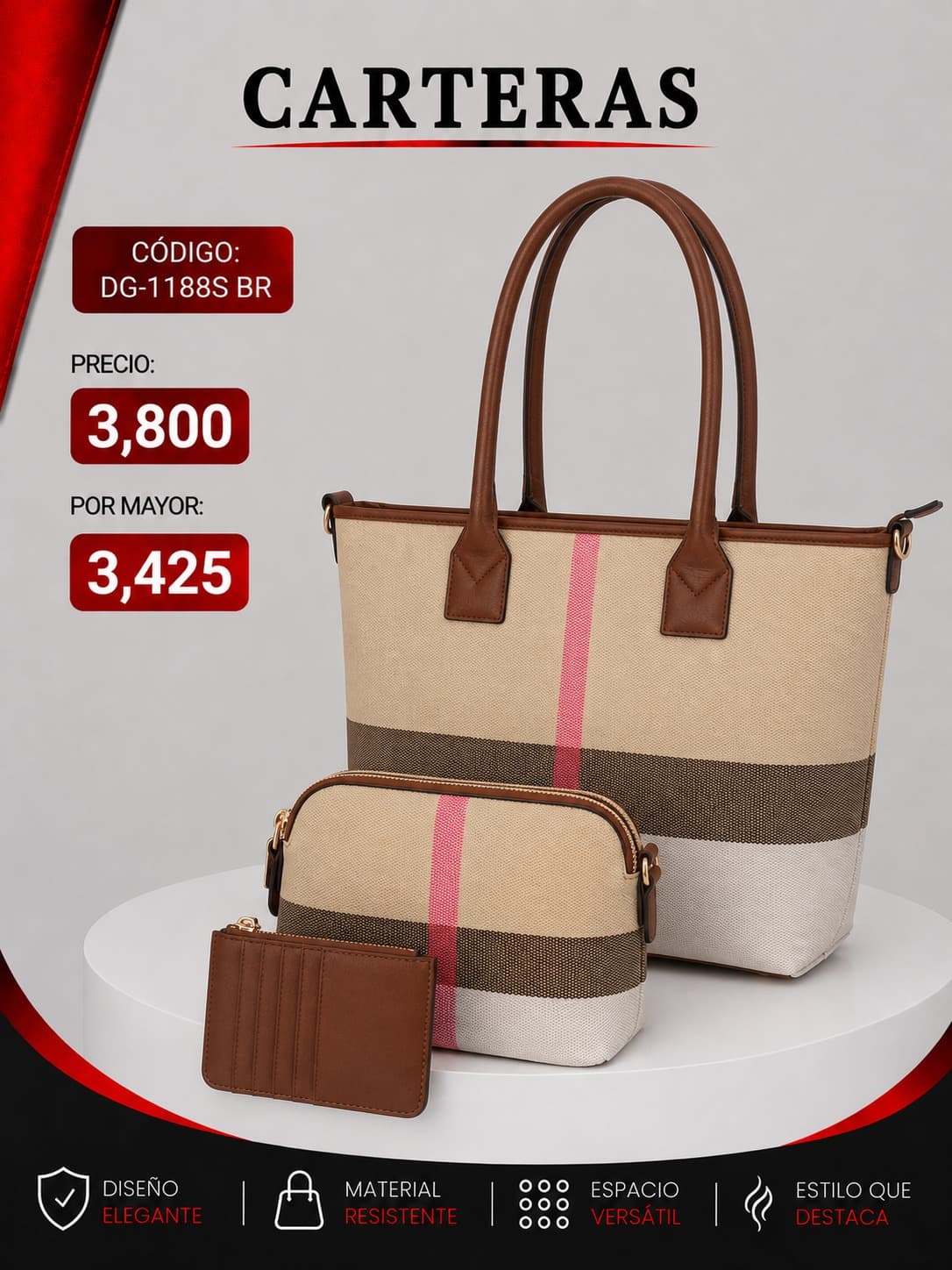 Cartera Marron DG-1188BR