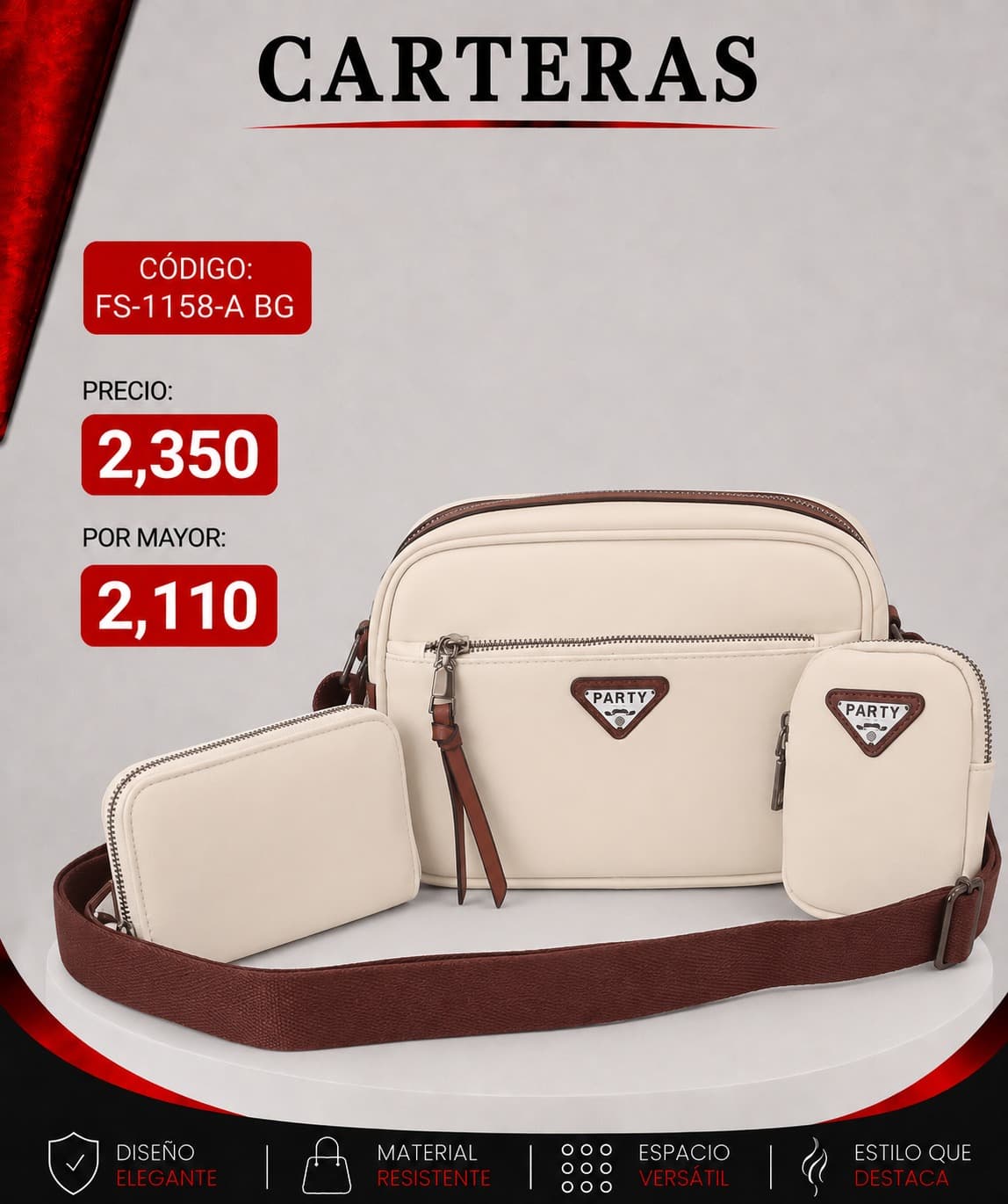 Cartera Beige FS-1158-A