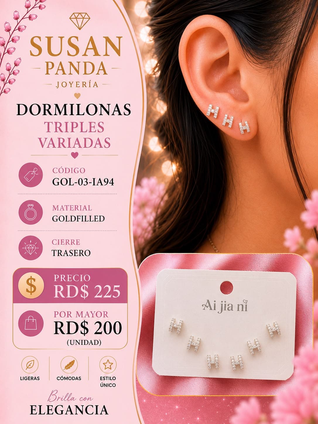 Dormilona Triples Variadas Goldfiller