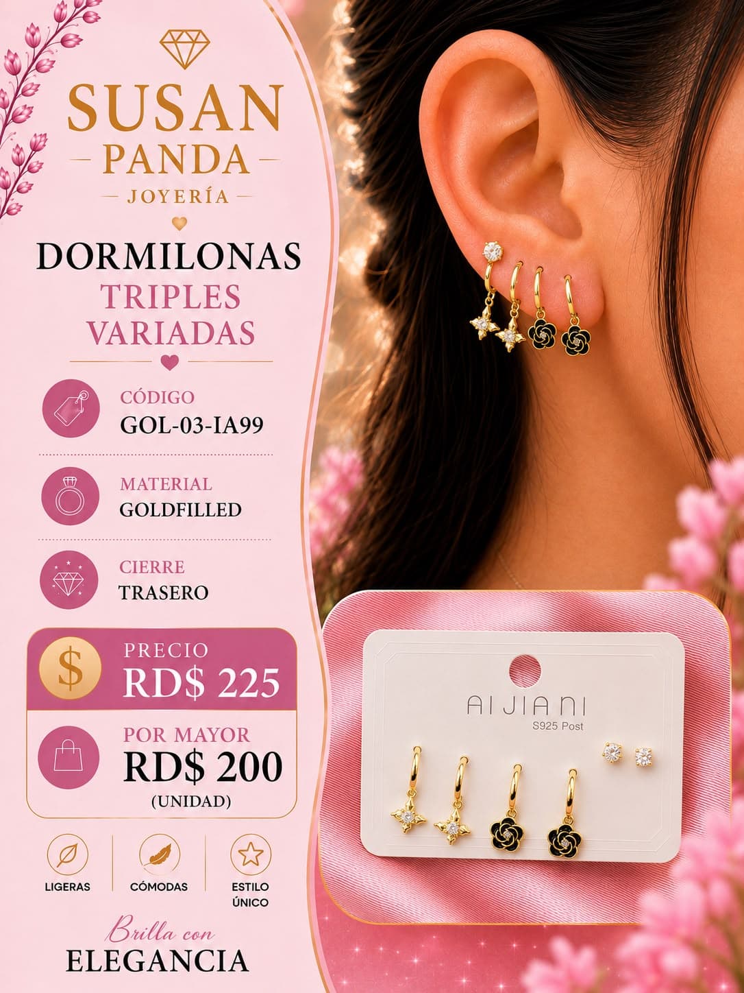 Dormilona Triples Variadas Goldfiller