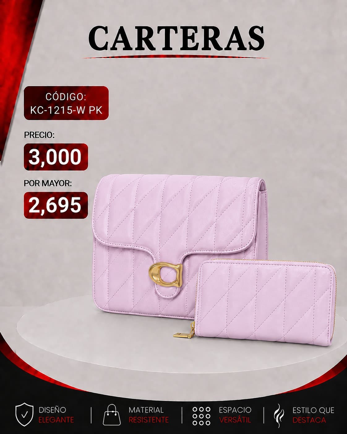 Cartera KC-1215-PK
