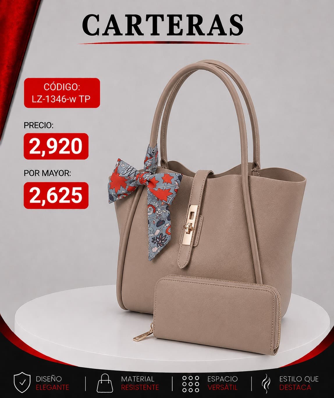 Cartera Beige LZ-1346-TP