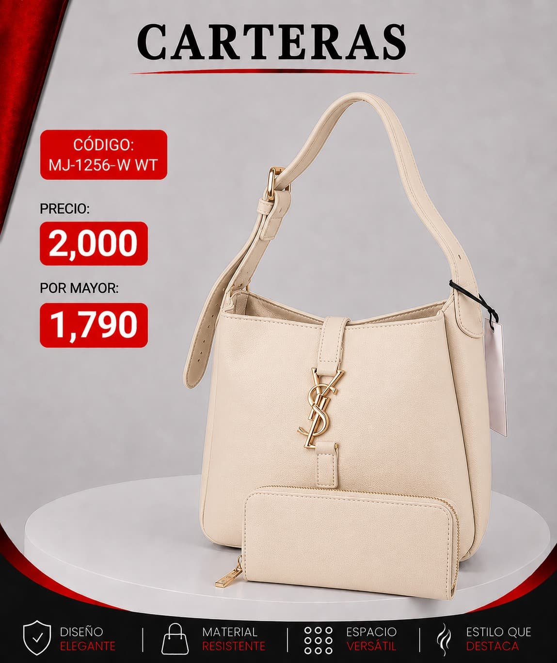 Cartera MJ-1256-WT