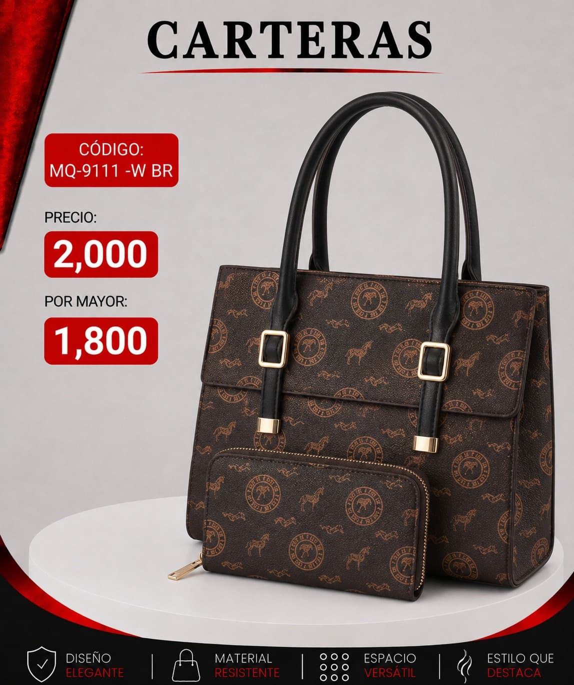 Cartera Marron MQ-9111BR