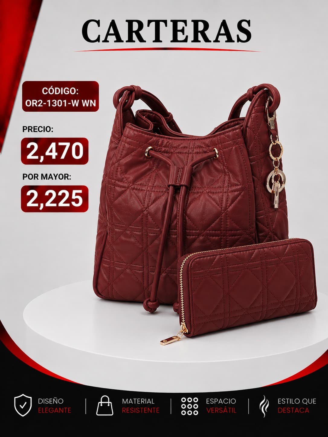 Cartera Roja OR2-1301-WN