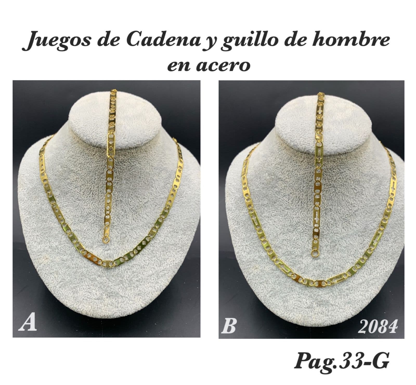 PAG.33-G Juego de Cadena y Guillo en Acero