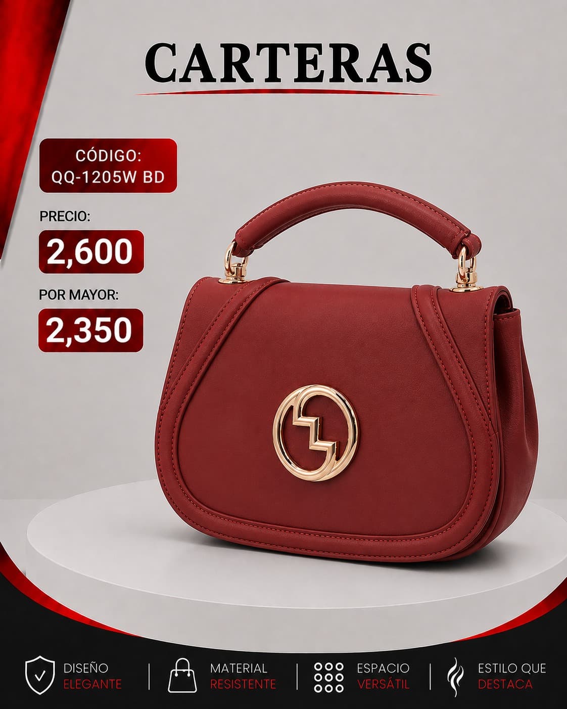 Cartera Roja QQ-1205BD
