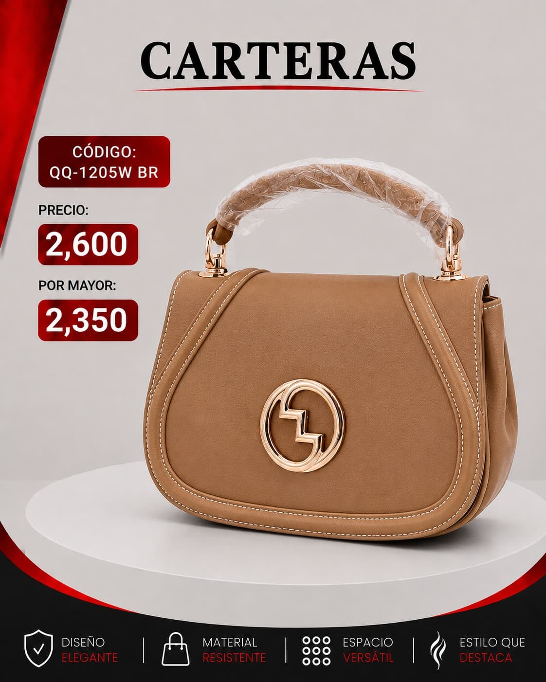Cartera Marron QQ-1205BR