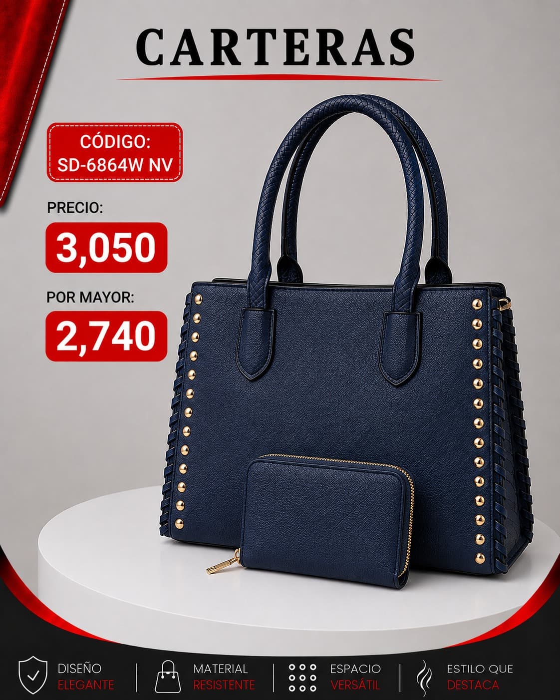 Cartera Azul SD-6864NV