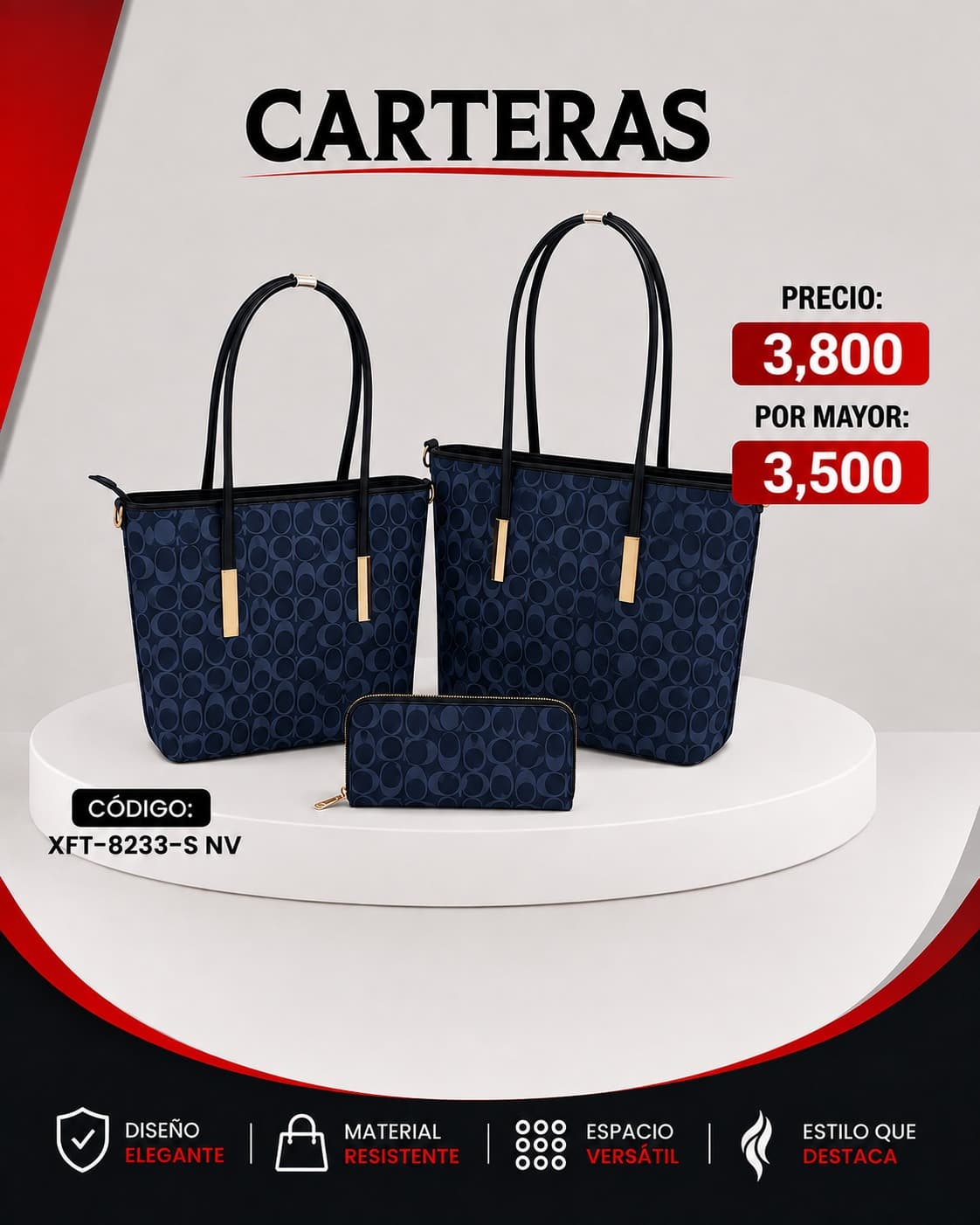 Cartera Azul XFT-8233-NV