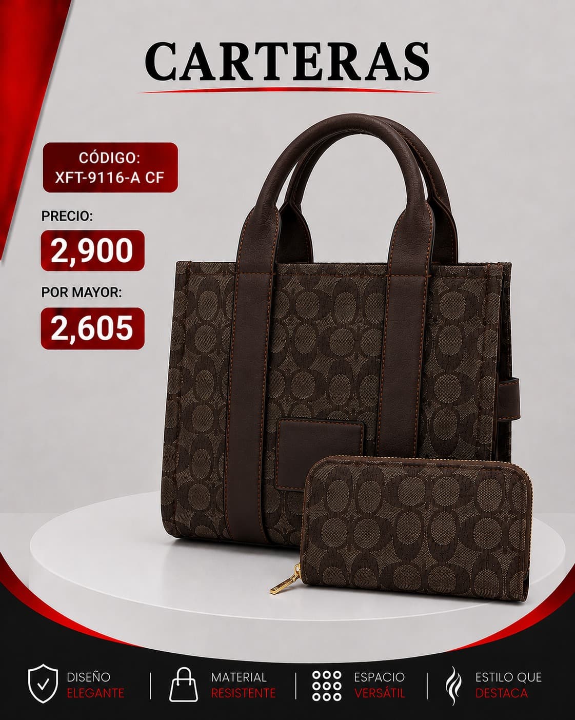 Cartera Cafe XFT-9116CF