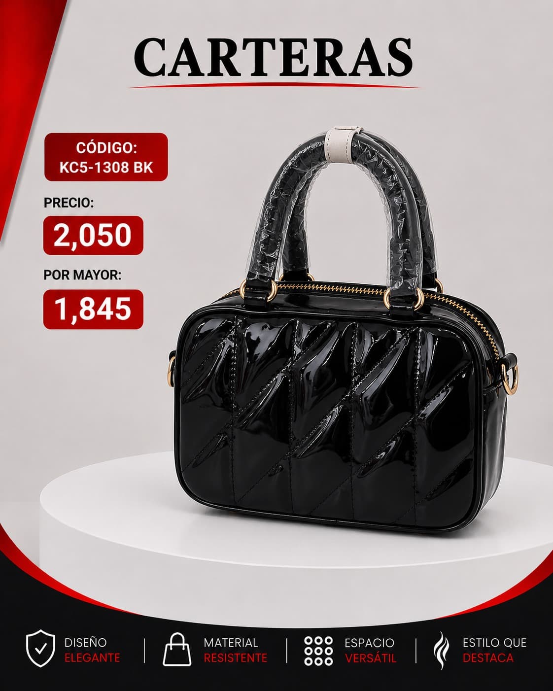 Cartera Negra KC5-1308BK