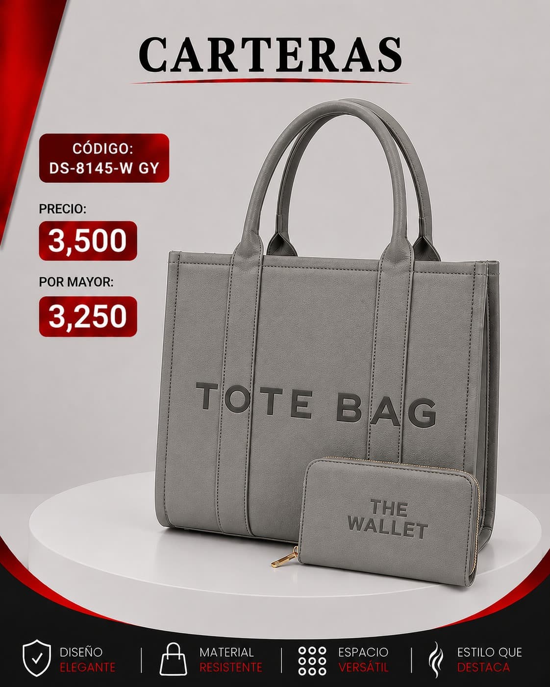 Cartera Gris DS-8145-GY